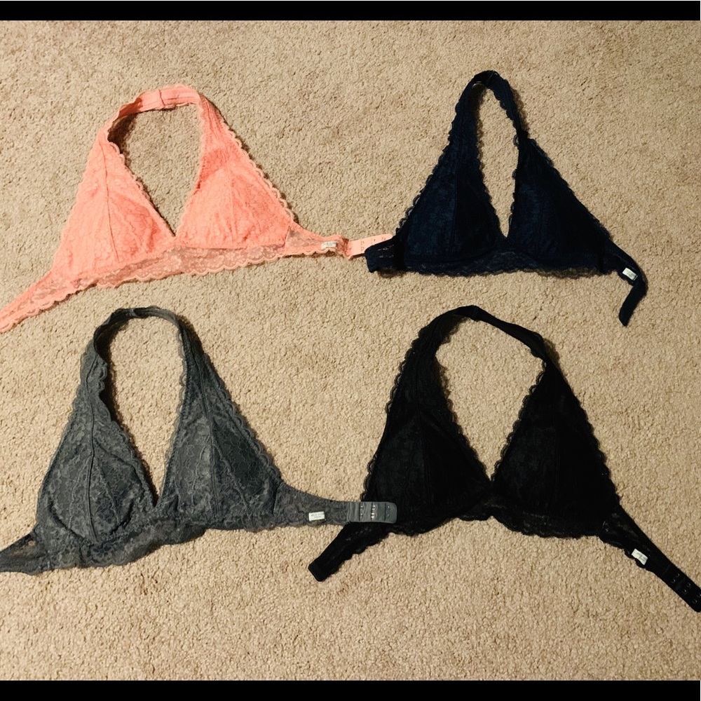 4 Hollister Gilly Hicks lace bralettes